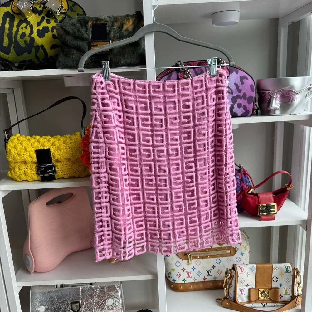 Givenchy Pink Monogram 1290$ 4G Midi Skirt 🎀 - Picture 3 of 9